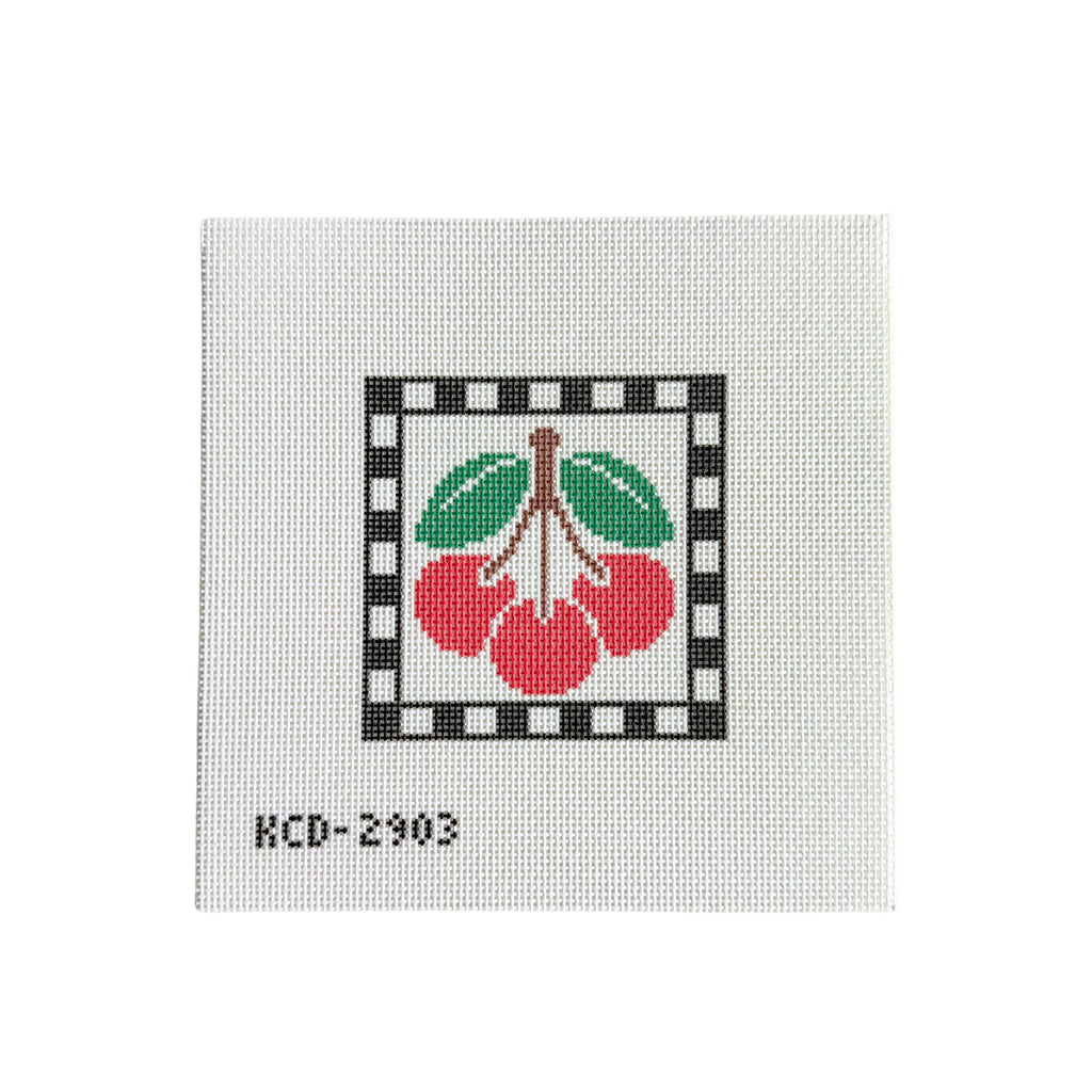 Cherries Square Printed Canvas