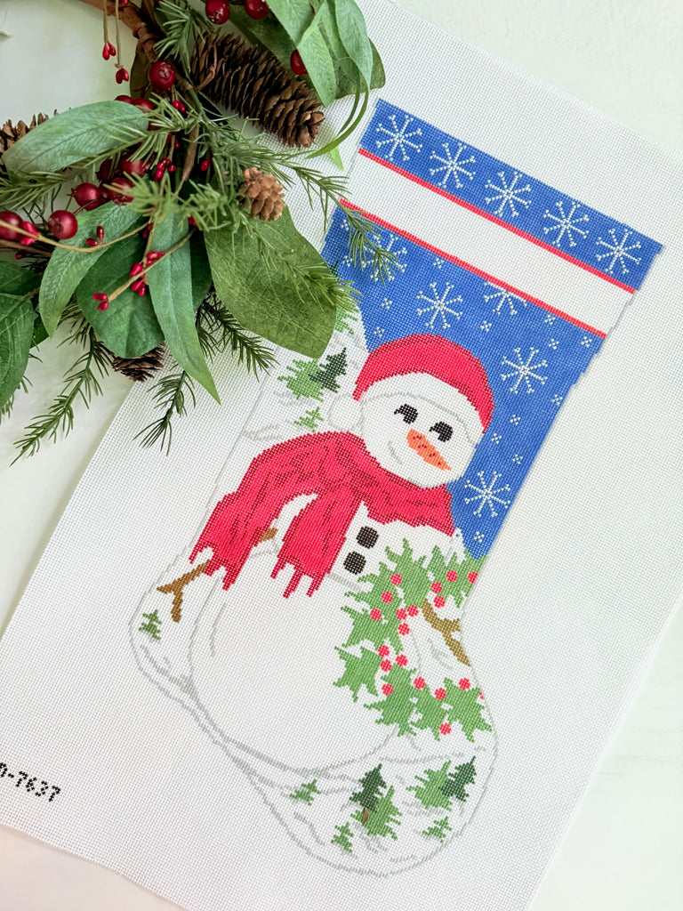 Abominable Snowman Stocking Printed Canvas