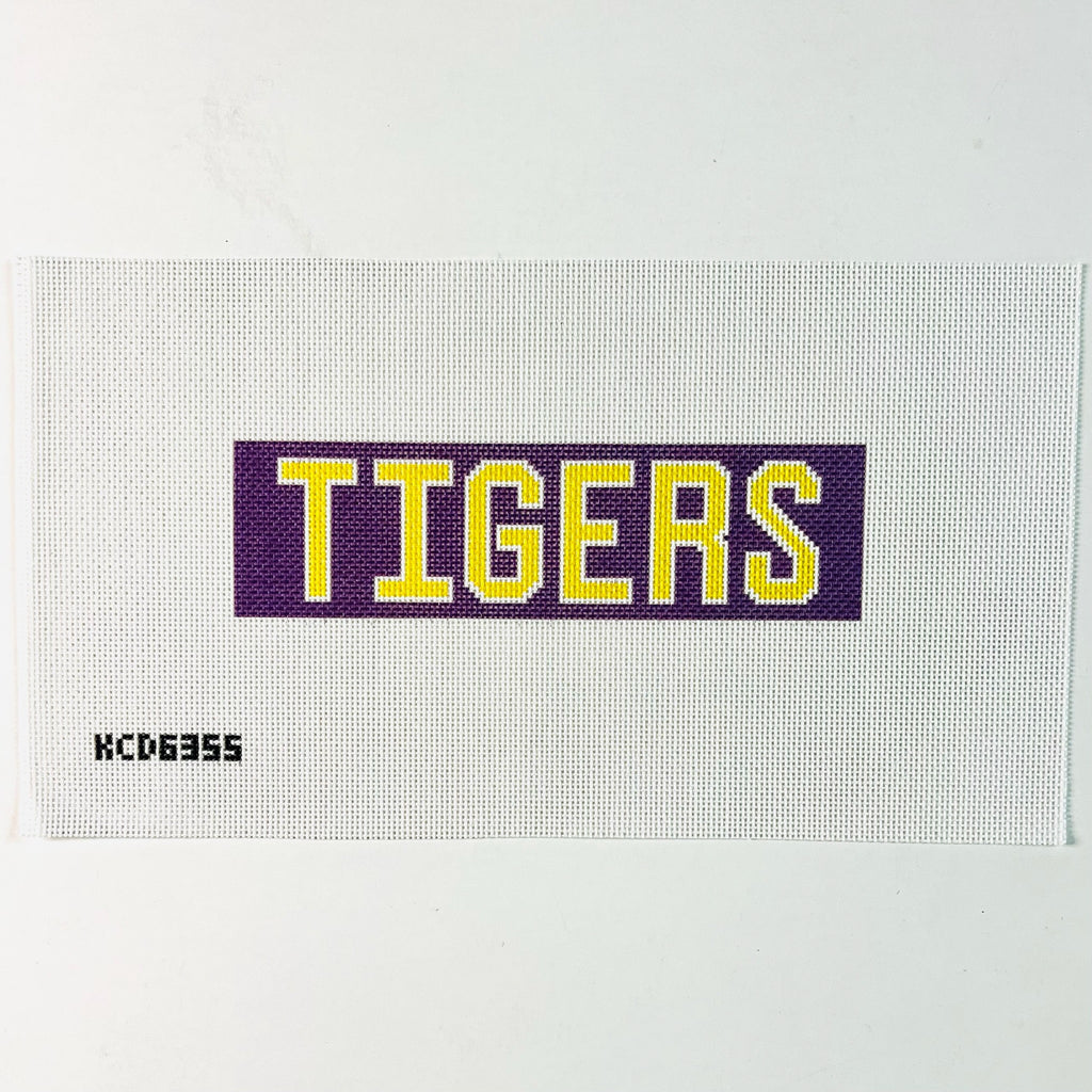 Purple/Gold Tigers Cuff Printed Canvas