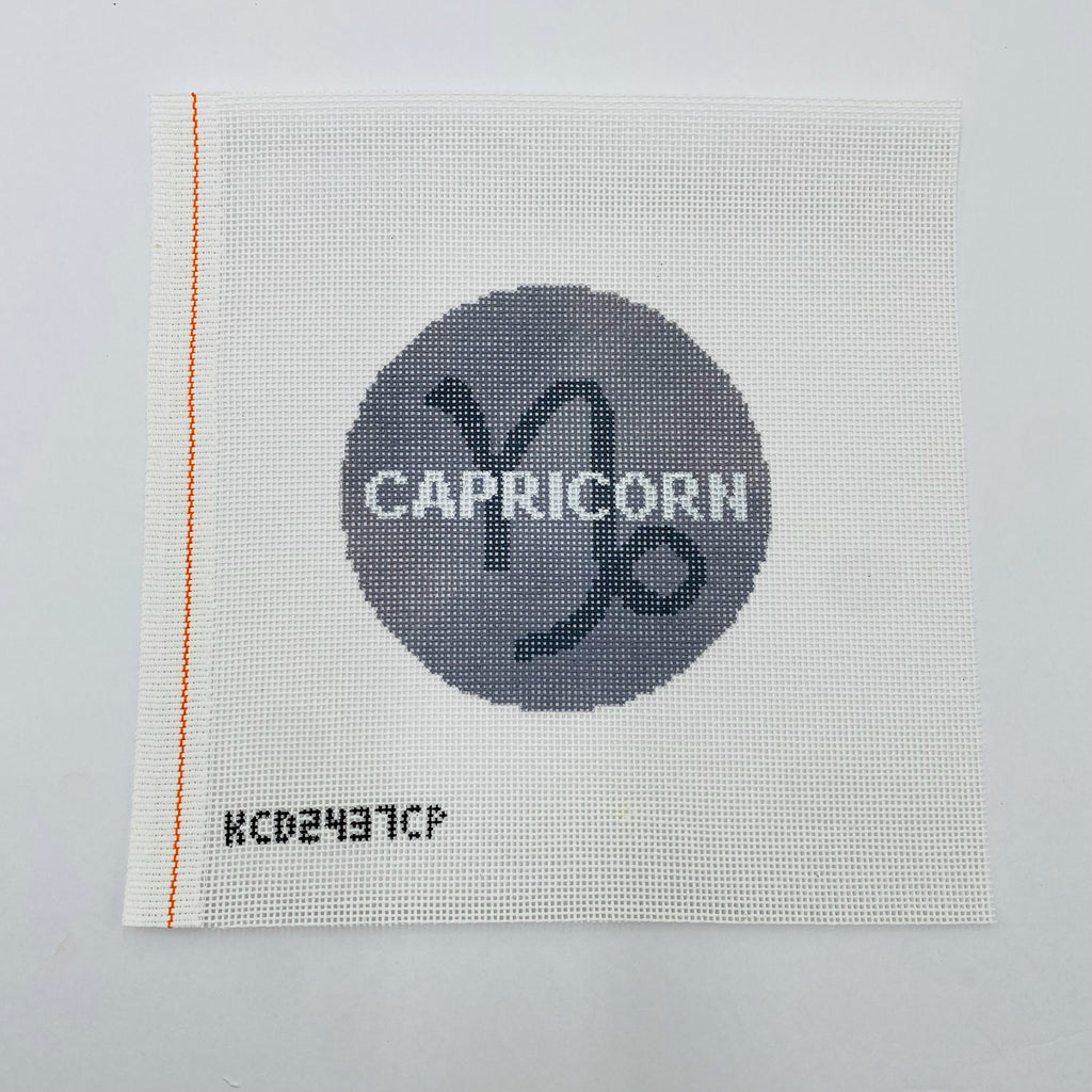 Capricorn Zodiac Round Canvas