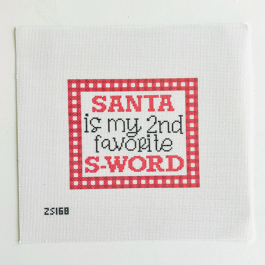 Santa is my 2nd Favorite S-word Printed Canvas