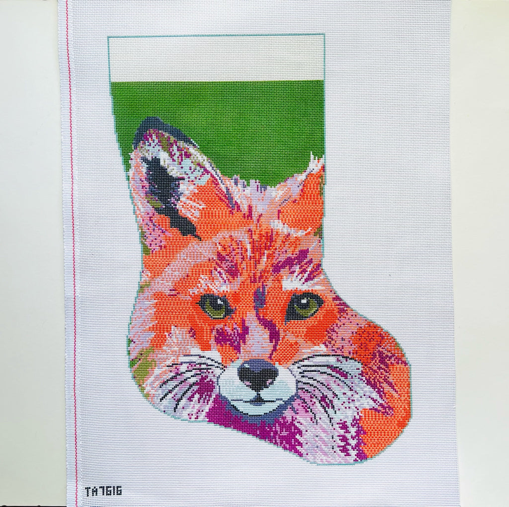 Large Fox Stocking Canvas