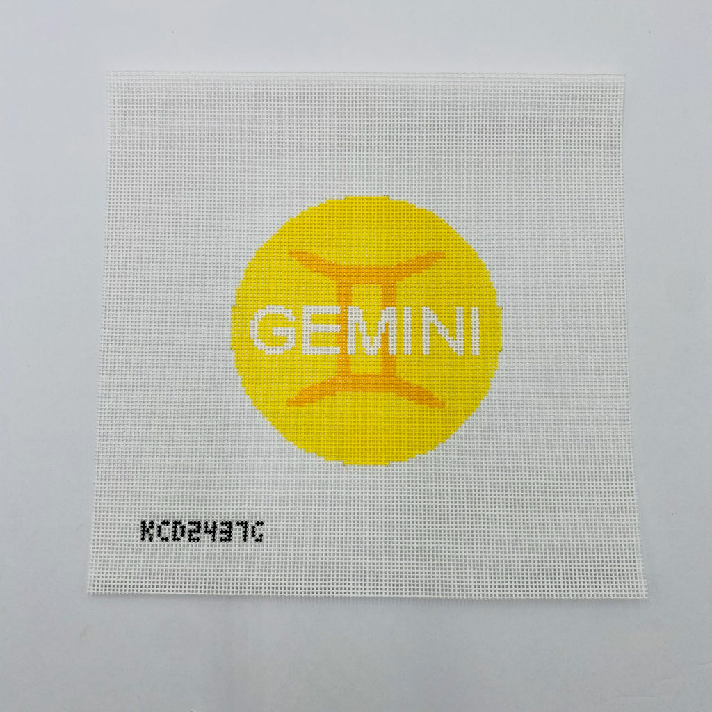 Gemini Zodiac Round Canvas