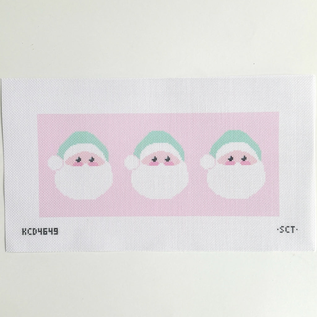 Santa Face Trio Canvas
