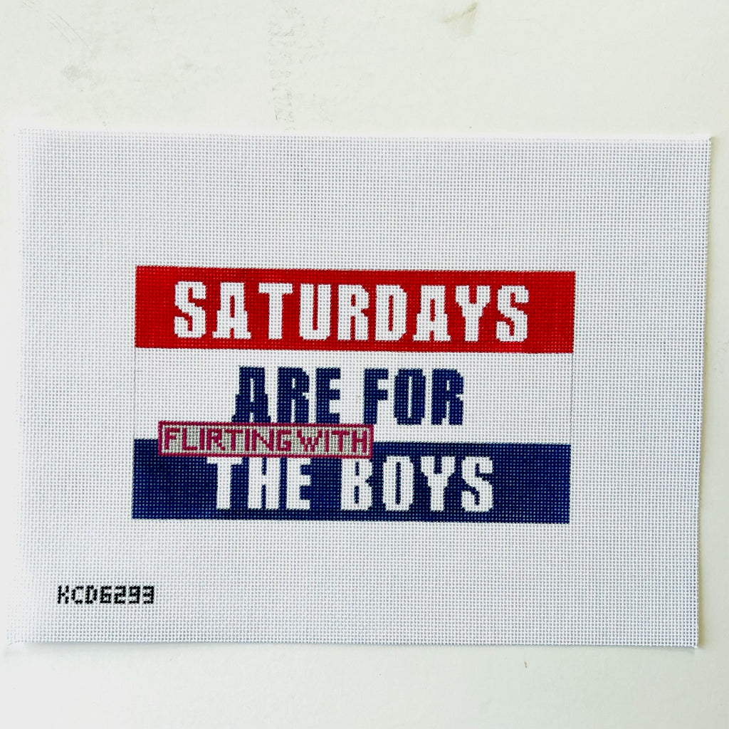 Saturdays are for the Boys Acrylic Purse Insert Canvas