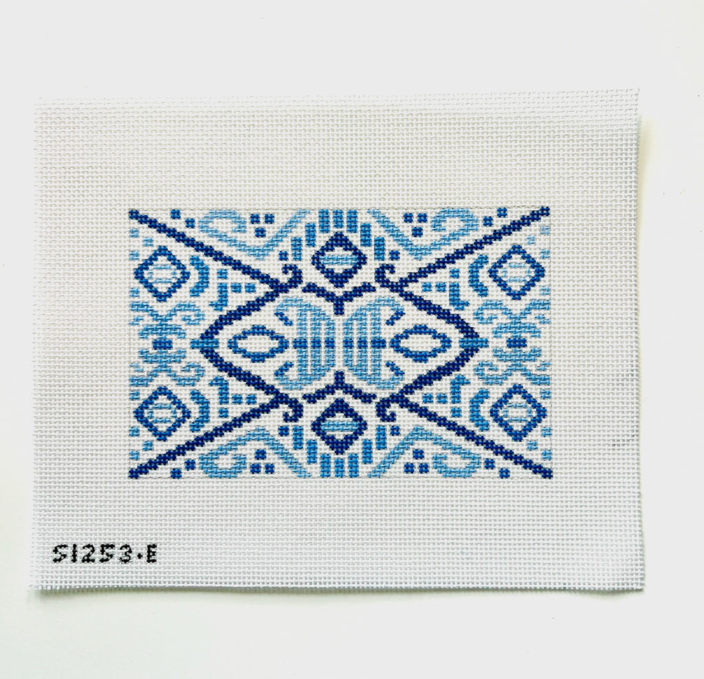 Blue and White Acrylic Purse Insert Canvas