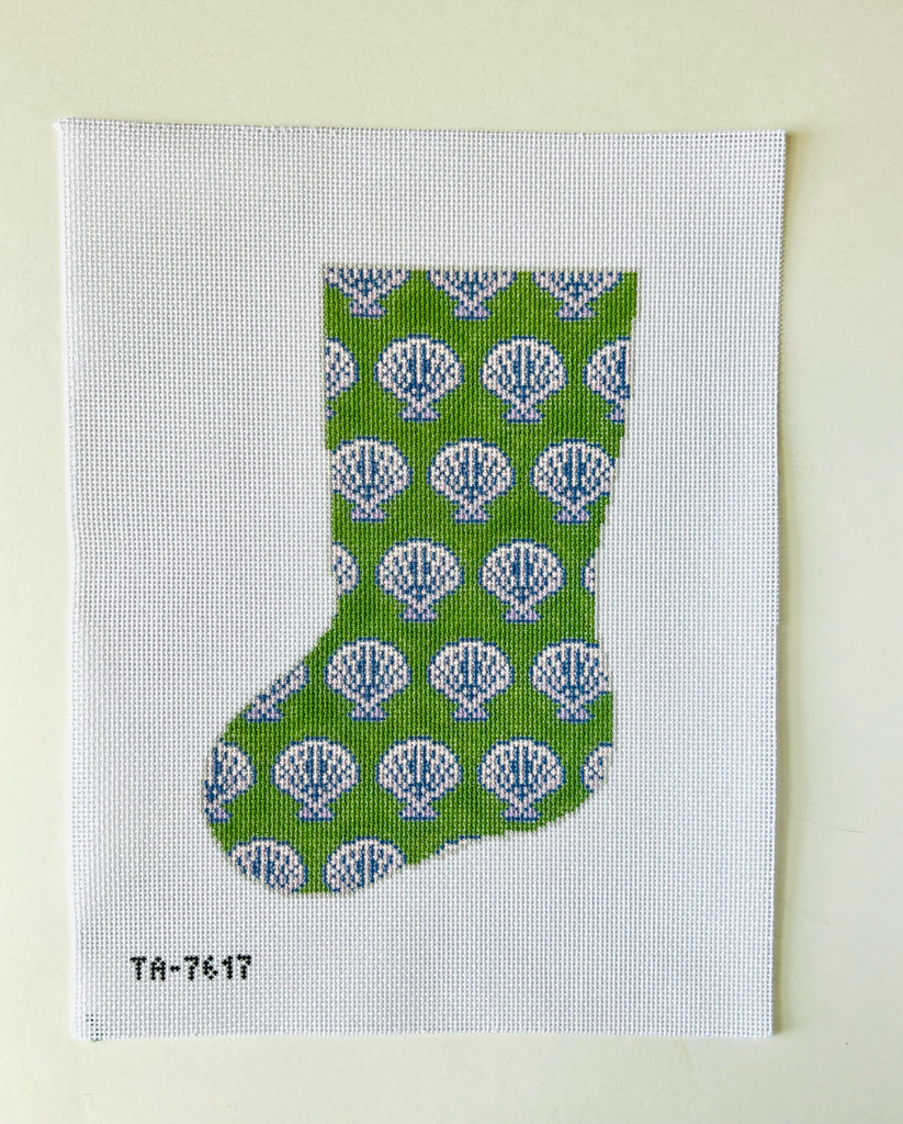 Scallops and Lavender Midsize Stocking Canvas