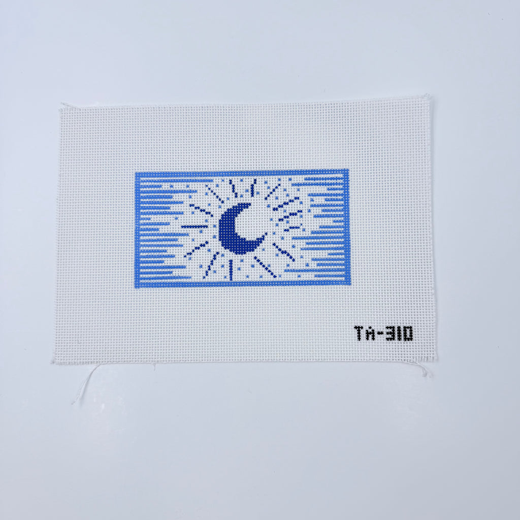 Blue and White Moon Eyeglass Case
