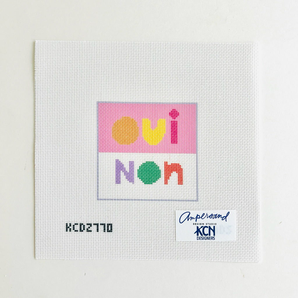Oui Non Square Printed Canvas