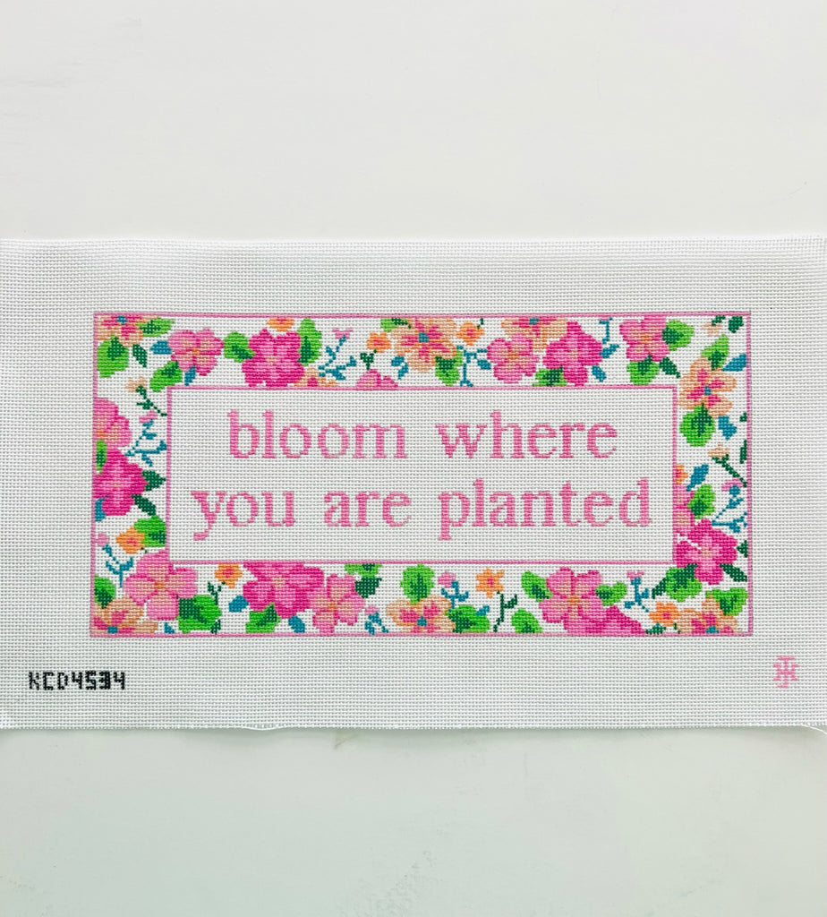 Bloom Where You Are Pink Floral Canvas