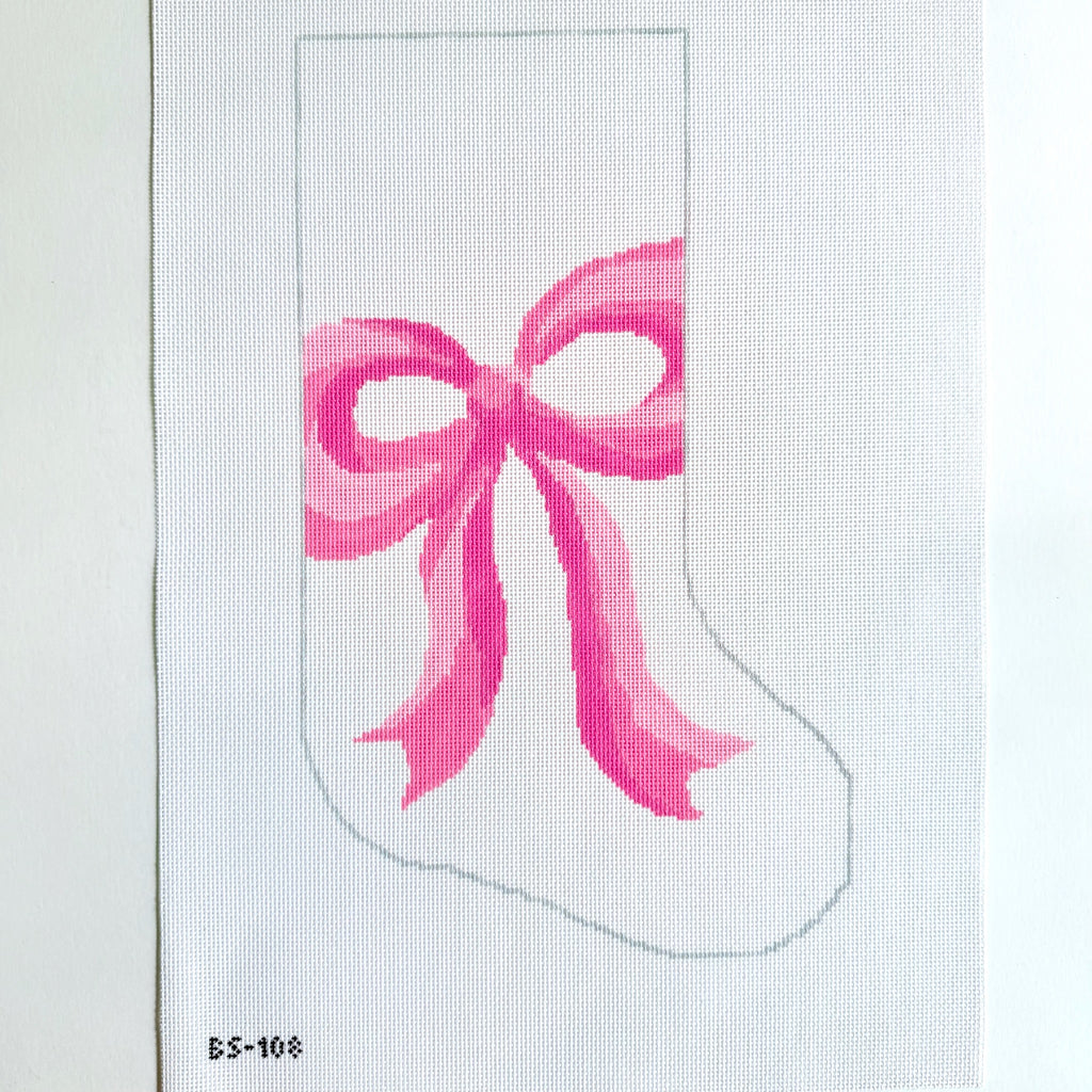 Pretty Pink Bow Stocking
