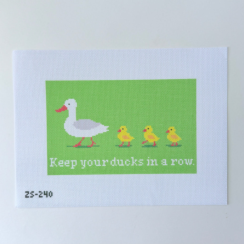 Keep Your Ducks in a Row Printed Canvas