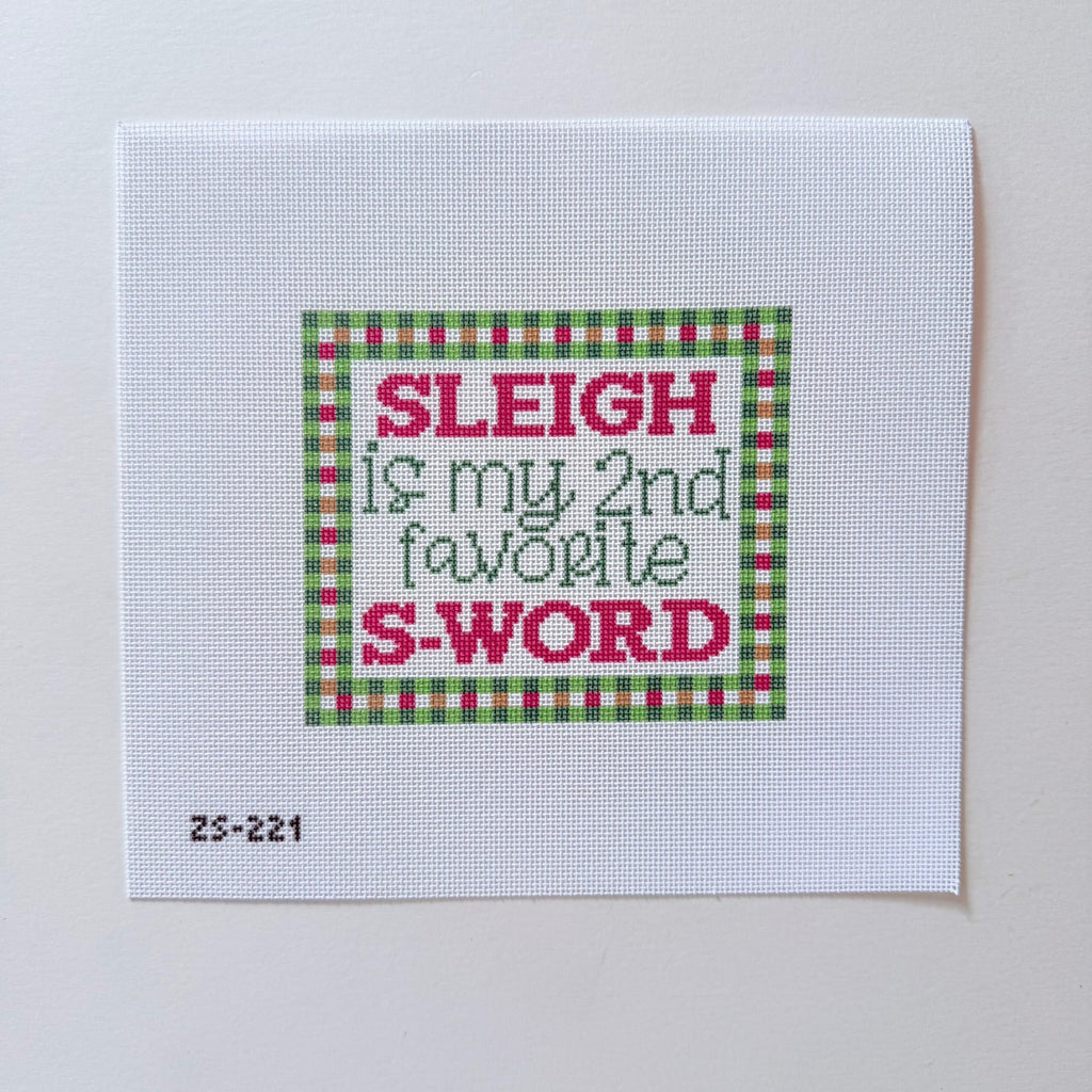Sleigh S Word Printed Canvas