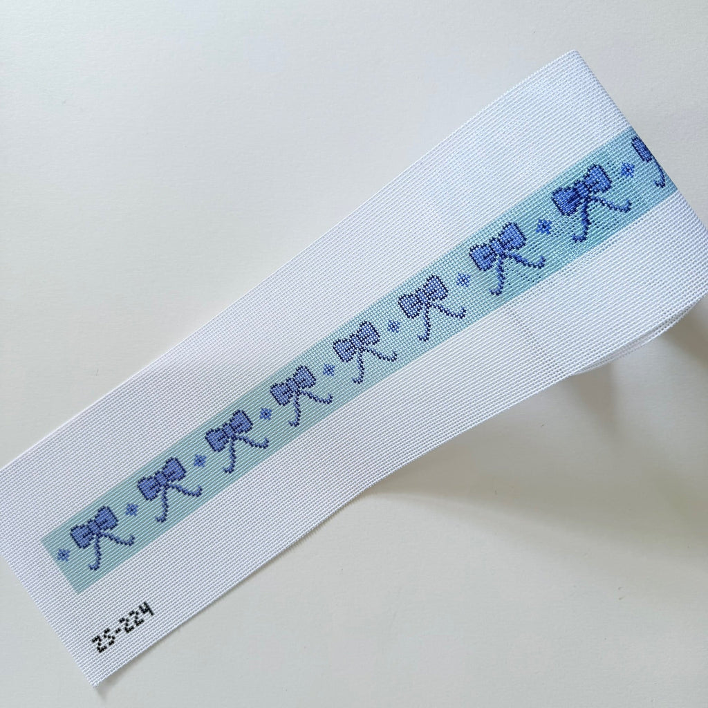 Blue Bow Belt Printed Canvas