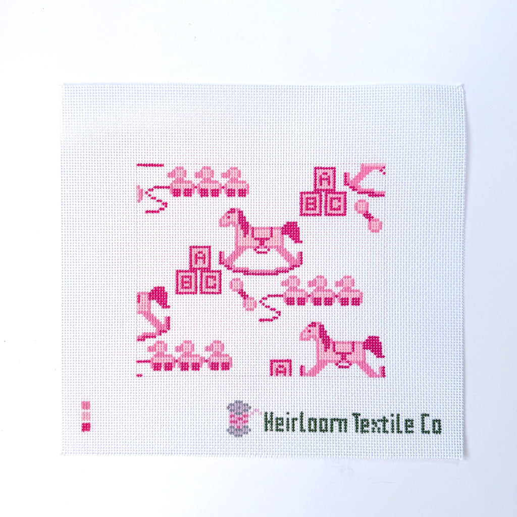 Nursery Toile - Pink Printed Canvas