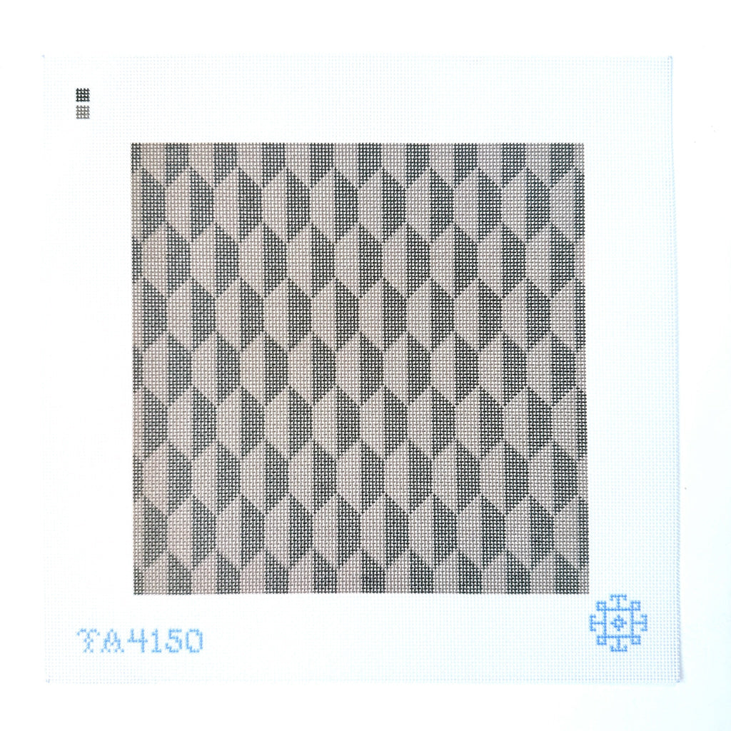 Hexagon - Brown Printed Canvas