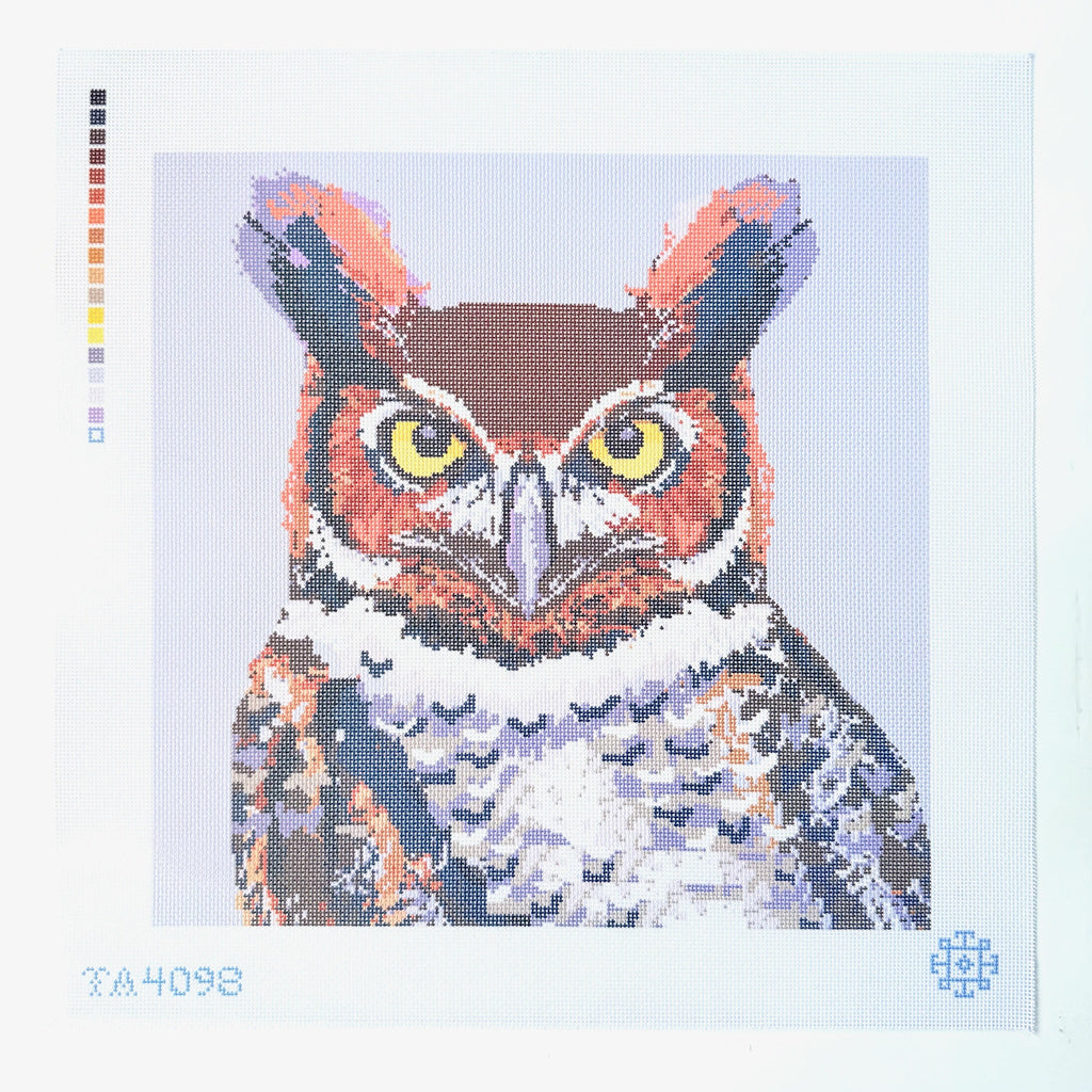Horned Owl Printed Canvas