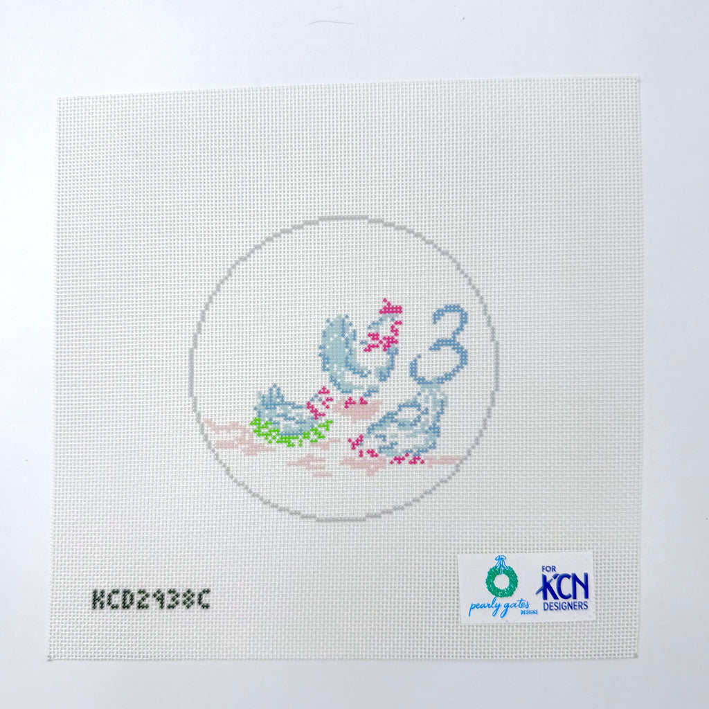 12 Days of Christmas Rounds Set of Printed Canvases