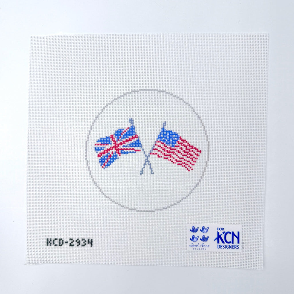 British/American Flag Printed Canvas