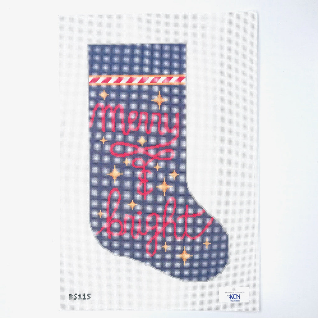 Merry and Bright Bauble Stocking
