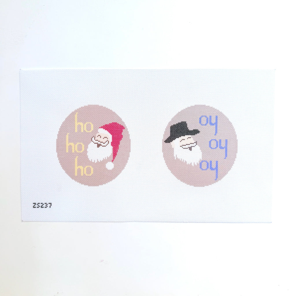 Ho Ho Ho Oy Oy Oy Double Sided Printed Canvas