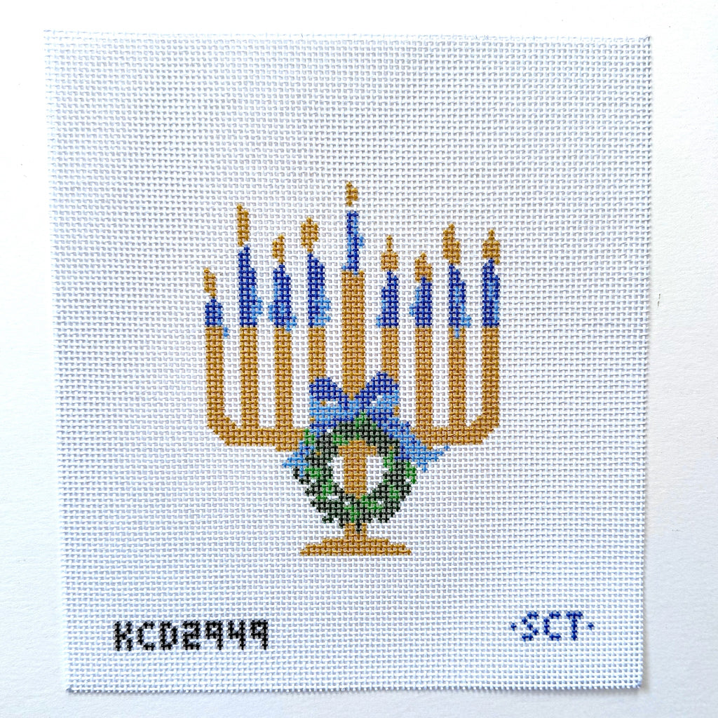 Chrismukkah Menorah Printed Canvas