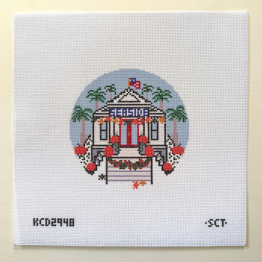 Seaside Post Office at Halloween Printed Canvas