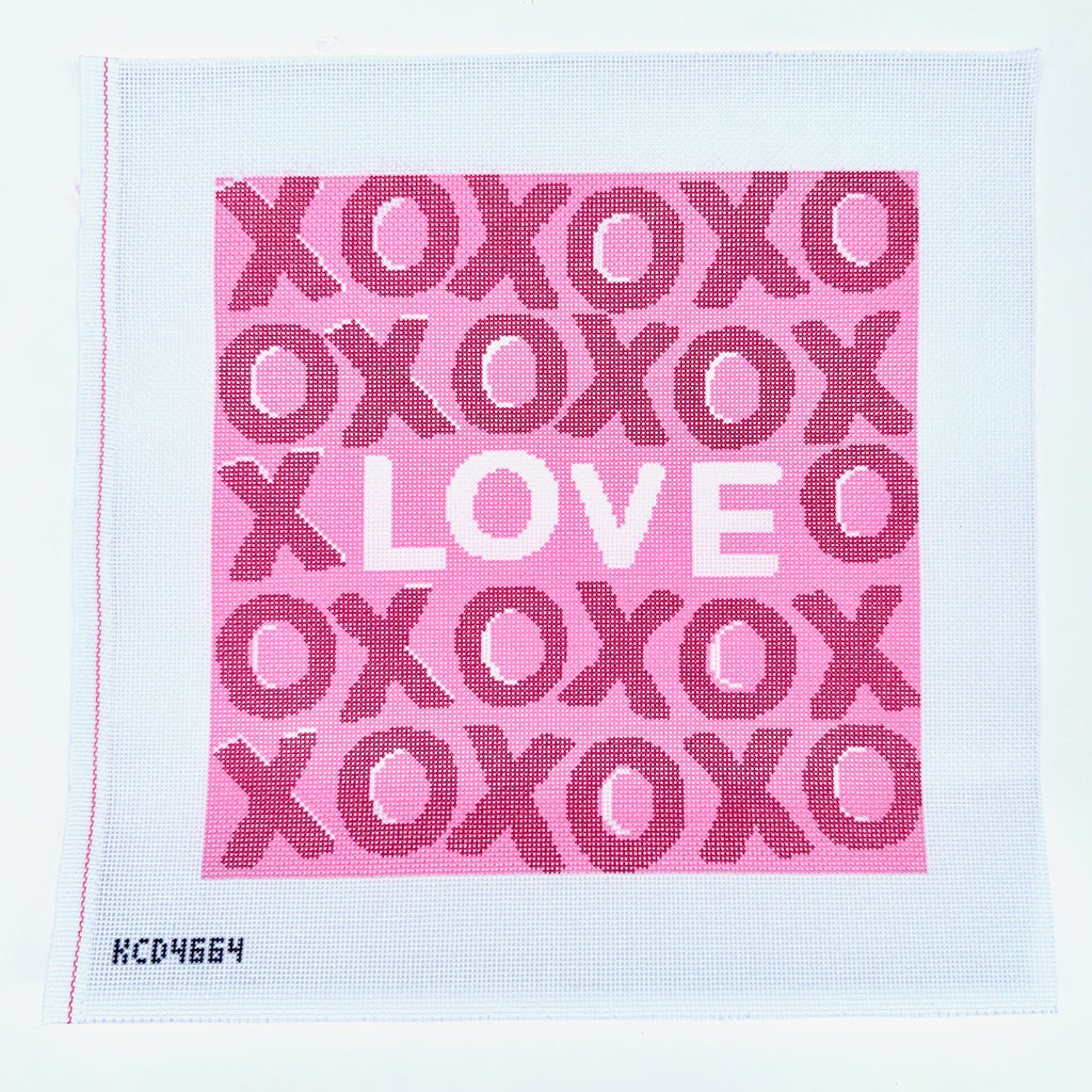 12x12 XOXO Pattern Printed Canvas