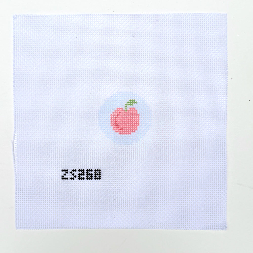 Peach Key Fob Printed Canvas