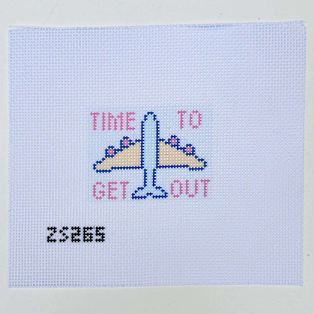 Time to Get Out Luggage Tag Printed Canvas