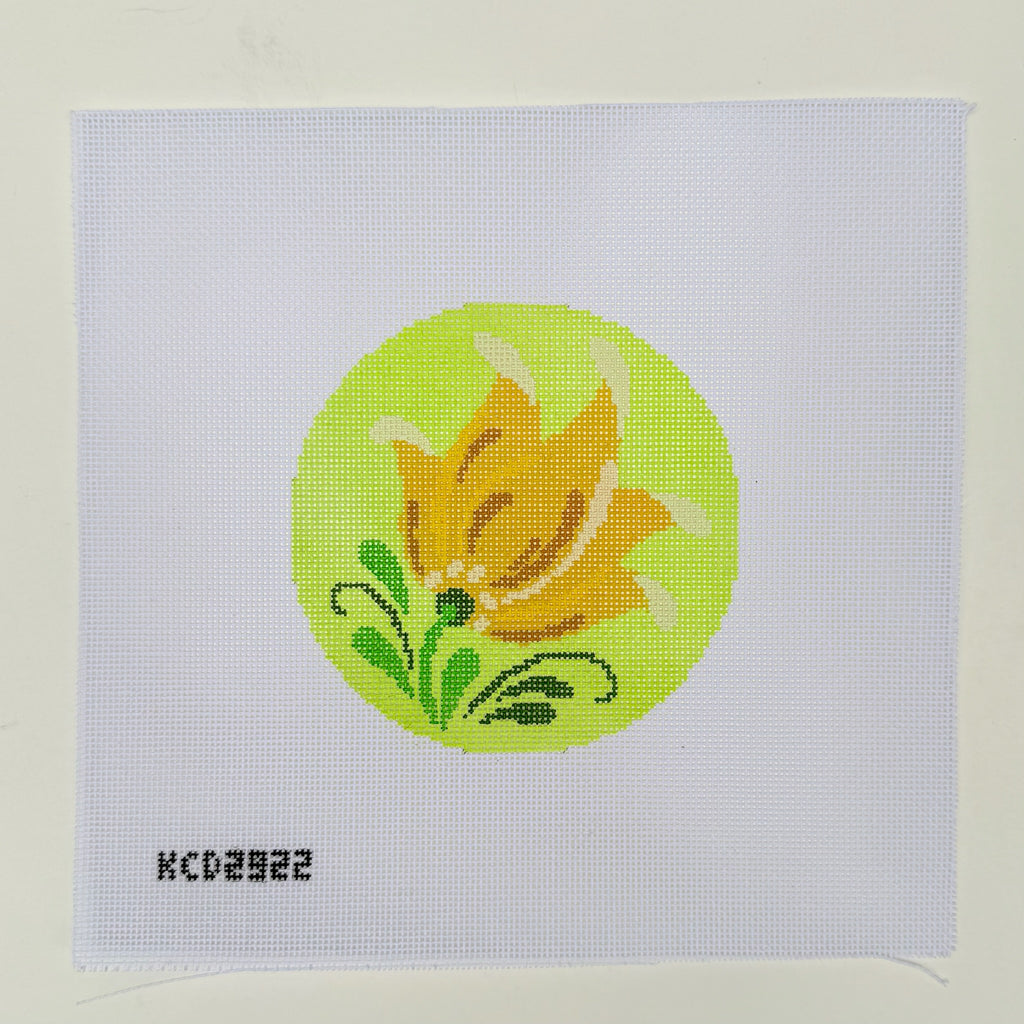Rosemaling Flower Yellow Tulip