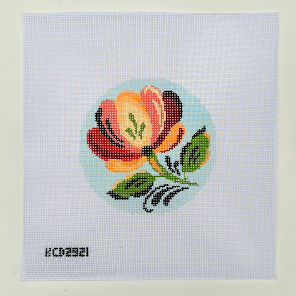 Rosemaling Flower Red Rose