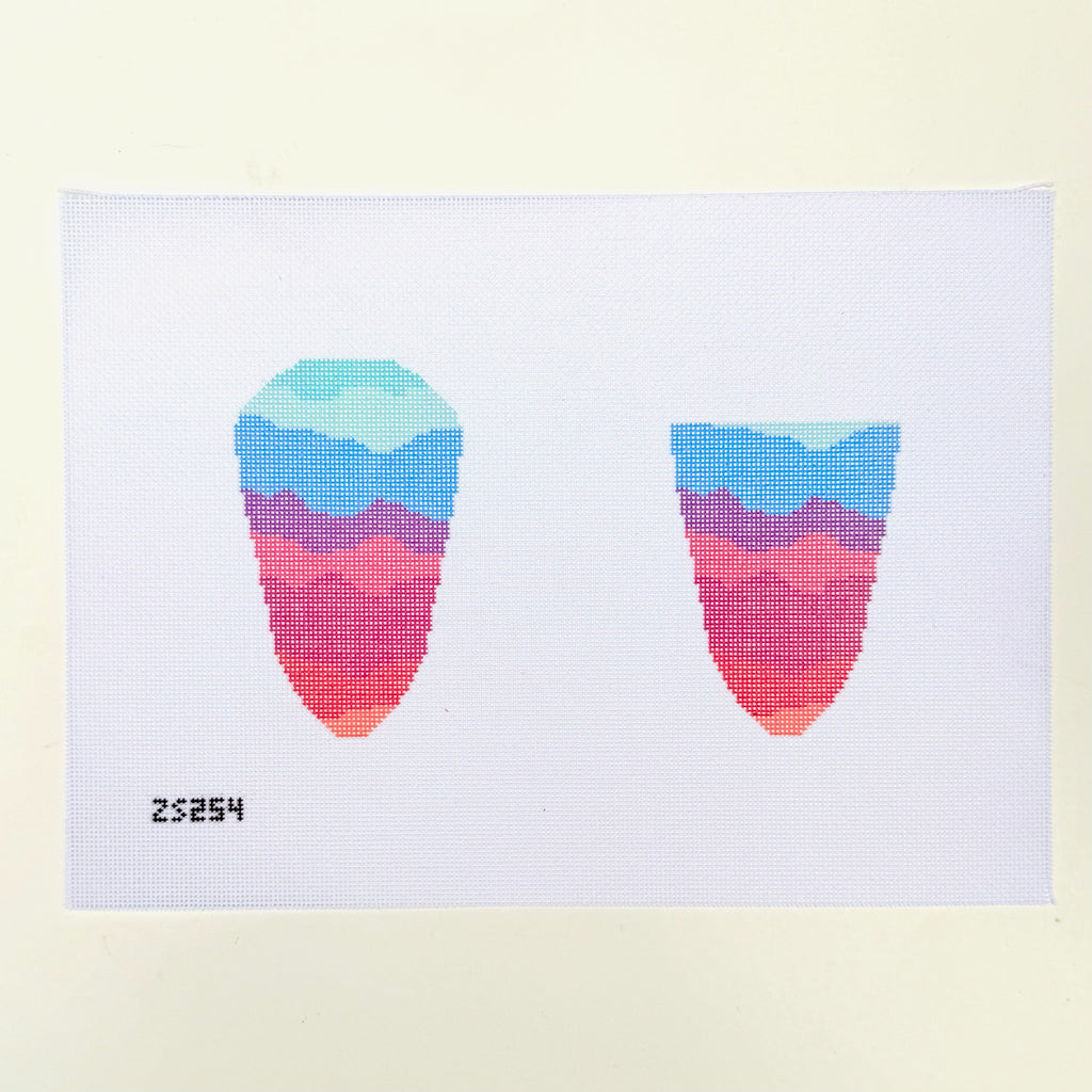 Rainbow Wave Scissors Case Printed Canvas