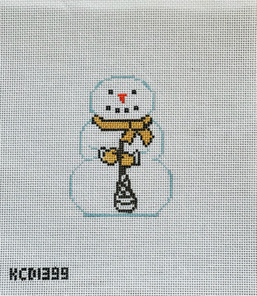 Snowman with Lacrosse Stick