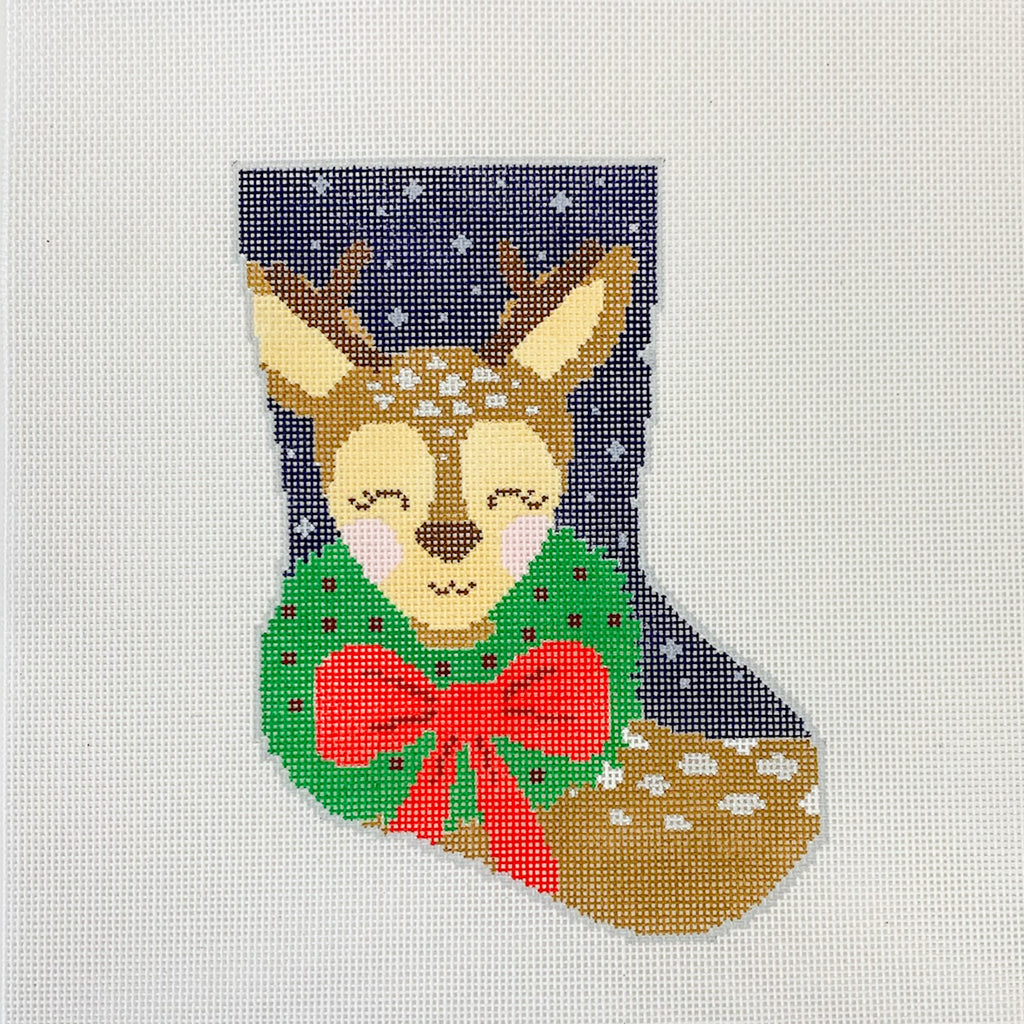 Dasher the Fun Reindeer Ornament Sized Bauble Stocking Canvas