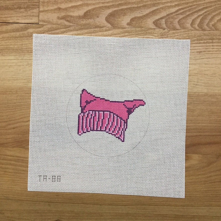 Pink Cat Hat Canvas