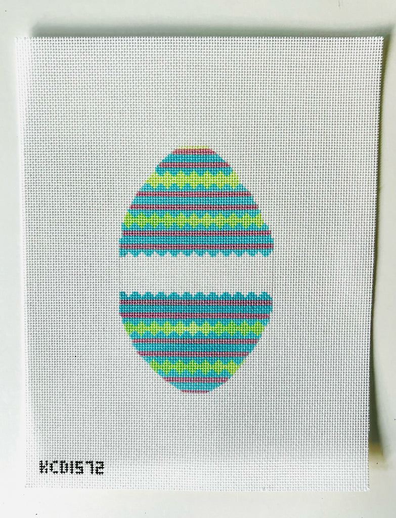 PInk/Blue/Green Striped Egg