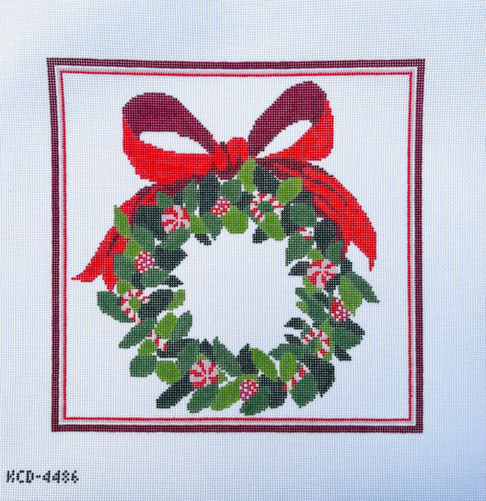 Red Candy Wreath Pillow