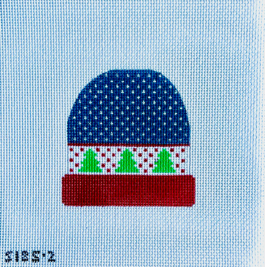 Blue and Green Tree Stocking Hat