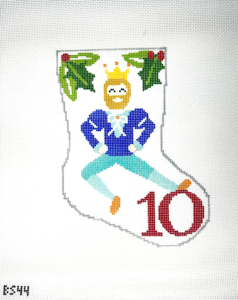 Ten Lords a Leaping Ornament Sized Bauble Stocking Canvas