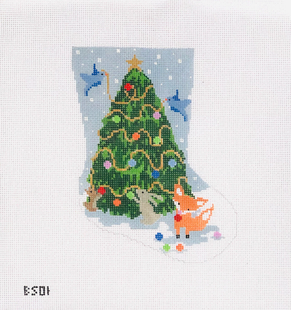 Woodland Creatures Ornament Sized Bauble Stocking Canvas