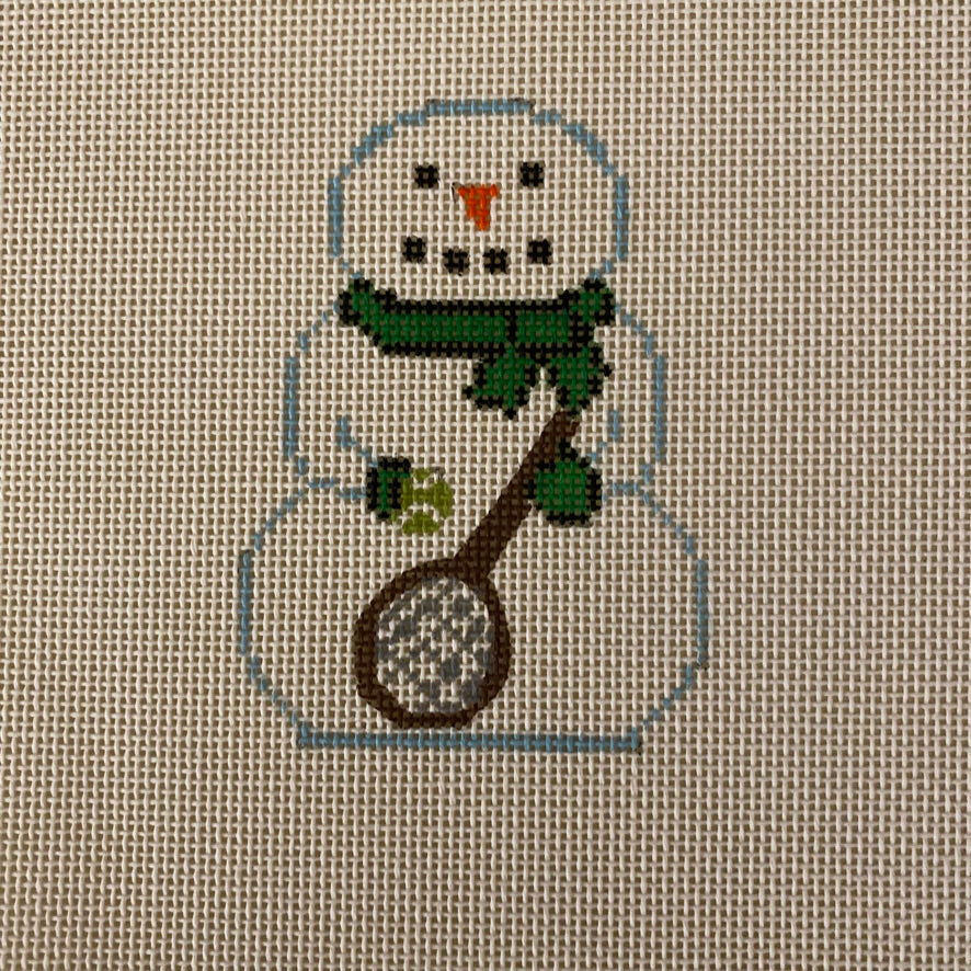 Snowman with Tennis Racket