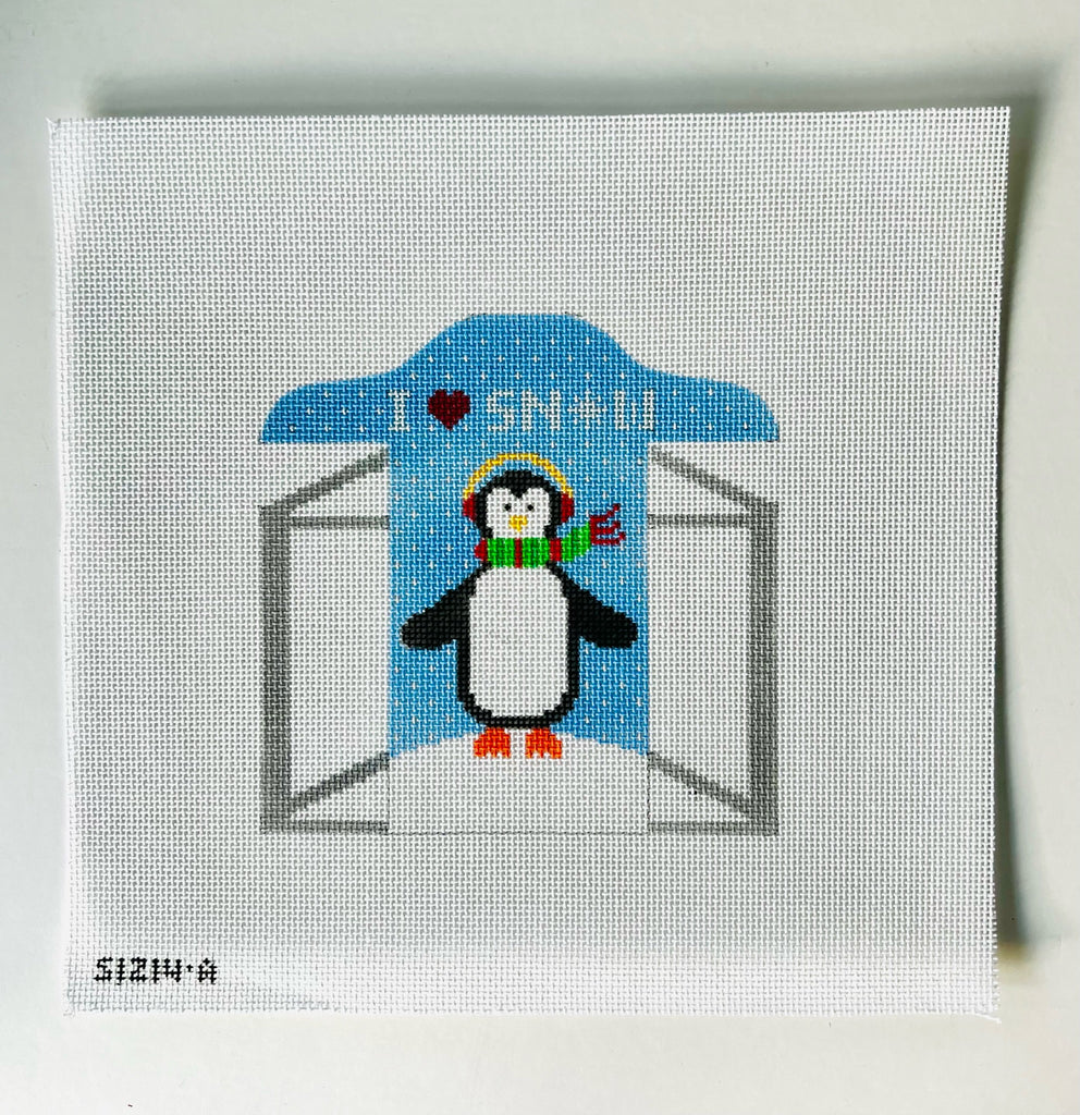 I Love Snow Penguin Sled