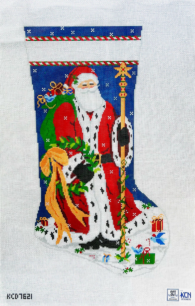 Santa at the North Pole Stocking