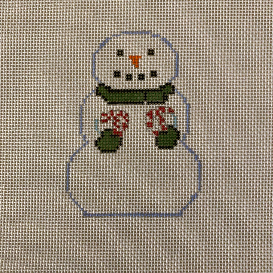 Snowman with Candy Canes