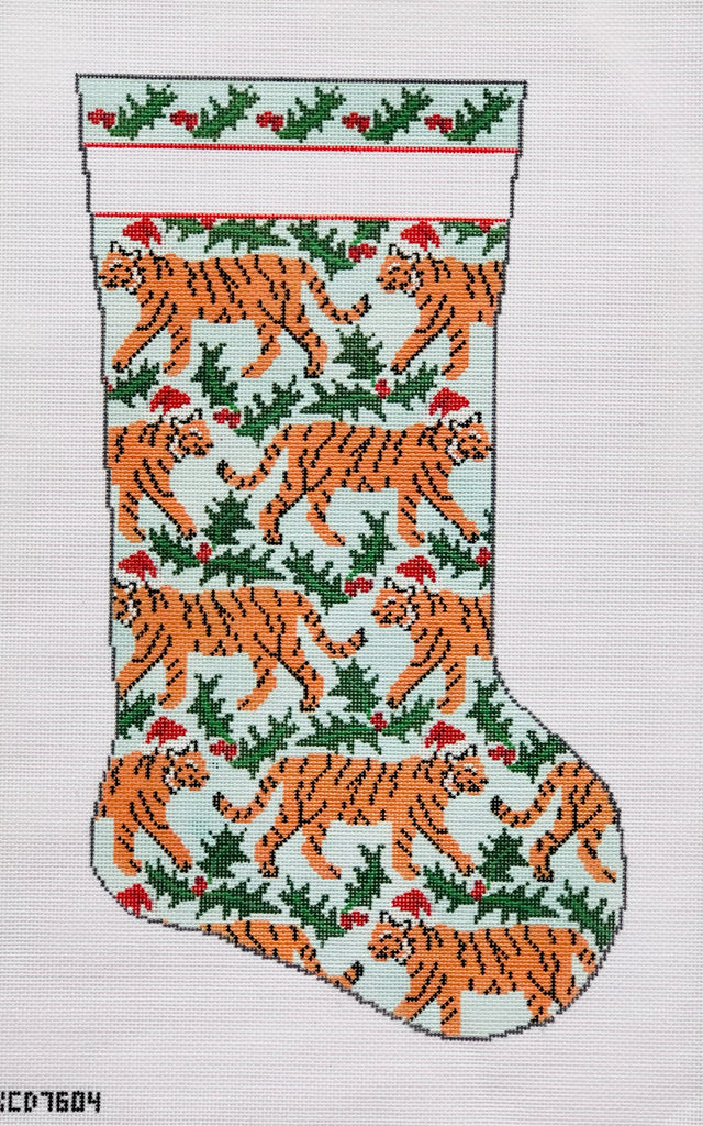 Tiger and Holly Stocking