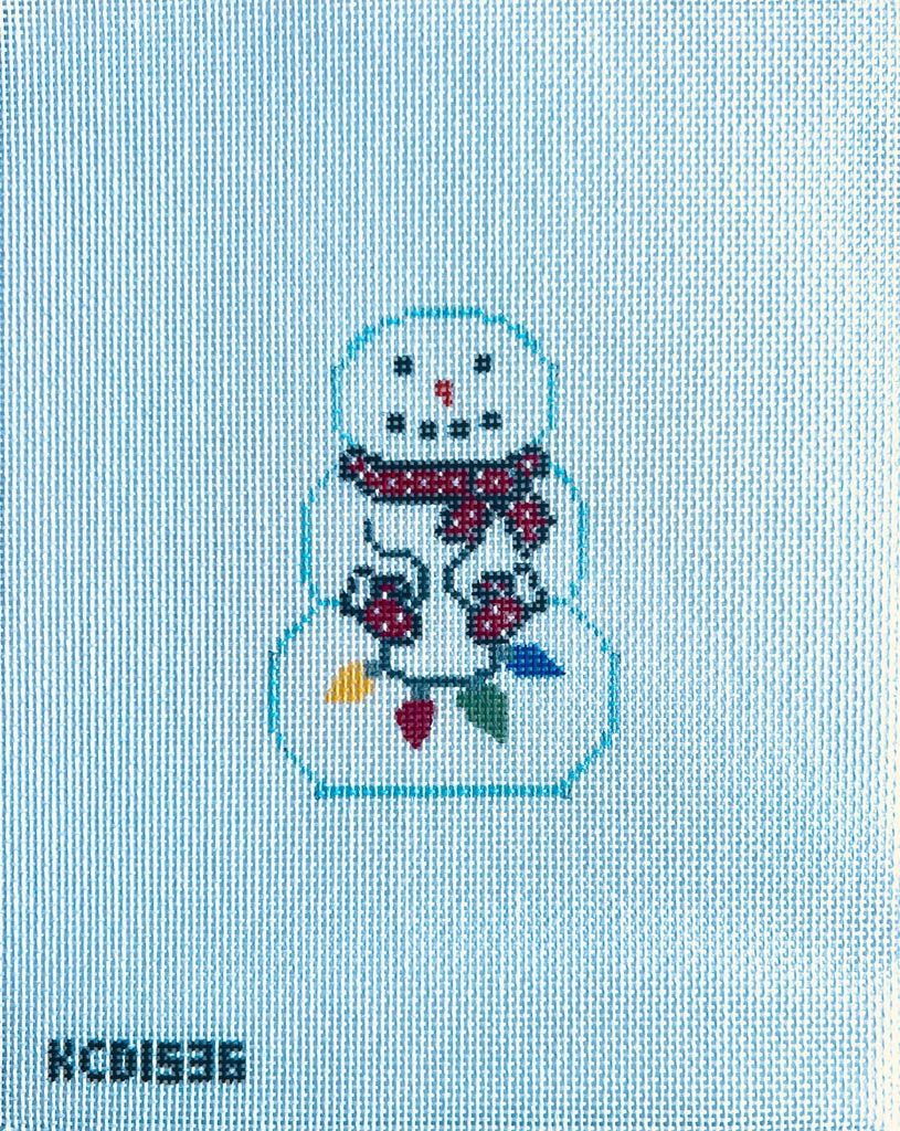 Snowman with Christmas Lights