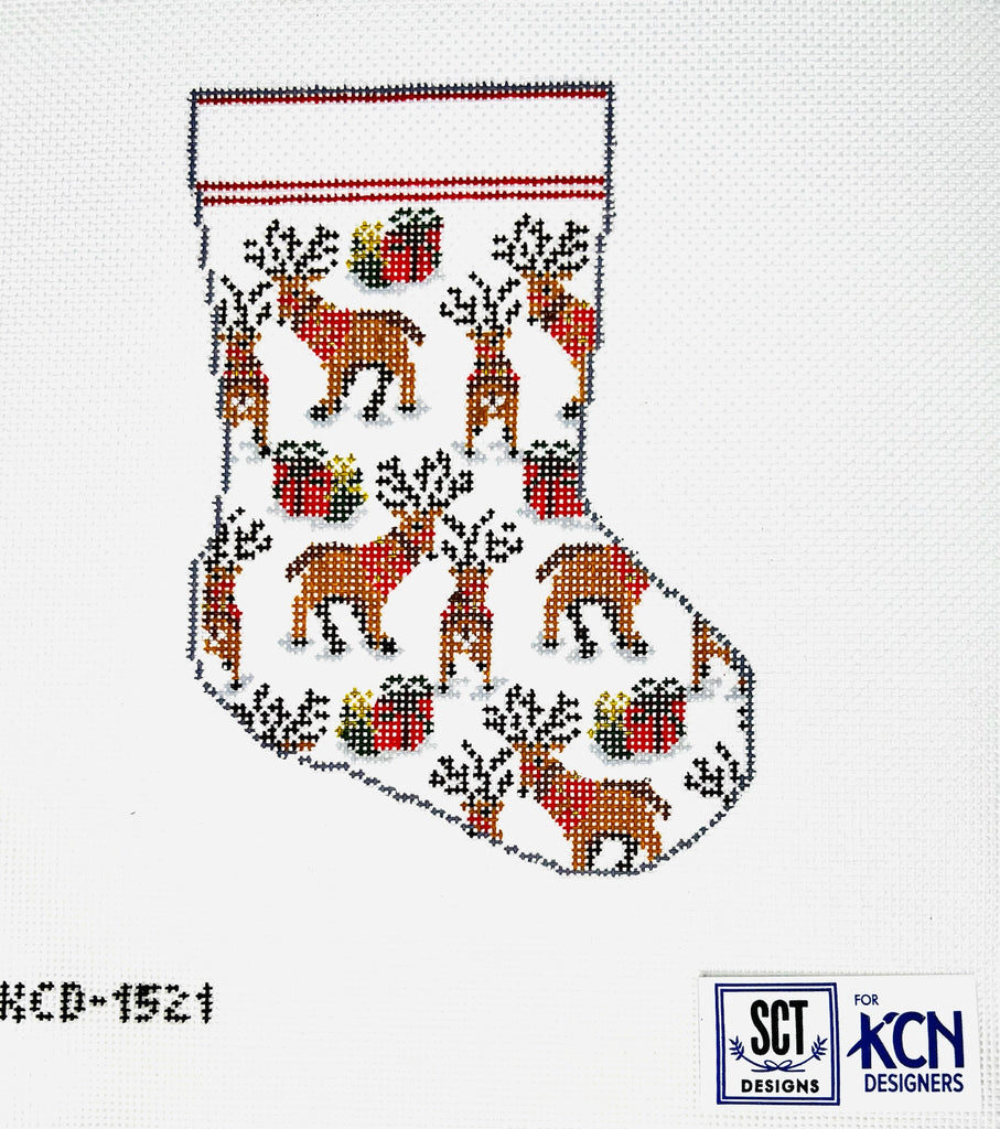 Reindeer Mini Sock Canvas