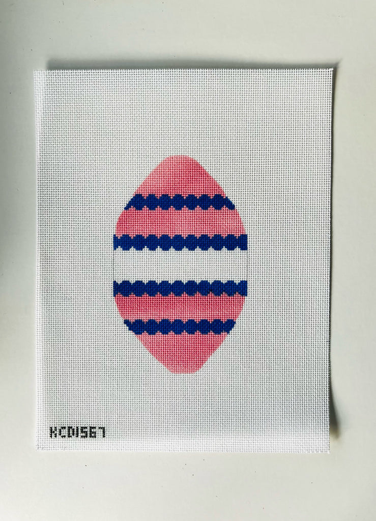 Pink and Blue Striped Egg