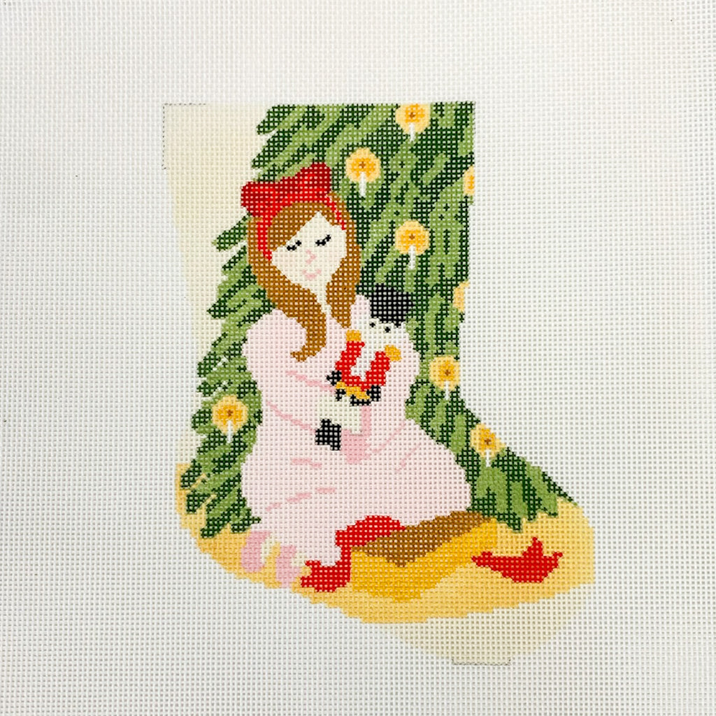 Clara with Nutcracker Ornament Sized Bauble Stocking Canvas